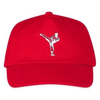 karate silber - Kinder Basecap - Rot - Vorne