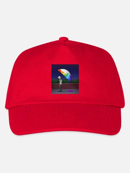 Regenbogenschirm Melancholie - Kinder Basecap - Rot