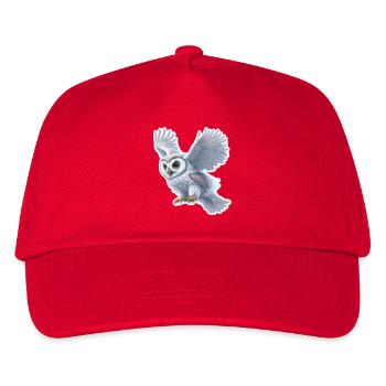 Eulenflug Sticker - Kinder Basecap - Rot - Vorne