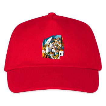 Mediterranes Bergdorf - Kinder Basecap - Rot - Vorne