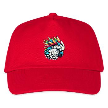 Cockatoo parrot with crest - Kids’ Baseball Cap - red - Front