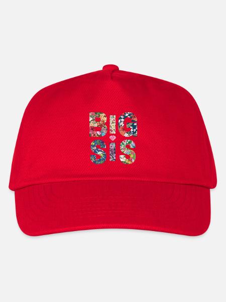 BIG SIS - Sister - Große Schwester - Partnerlook - Kinder Basecap - Rot