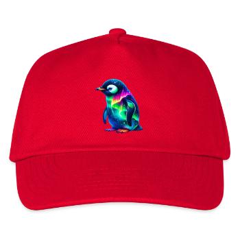 Aurora Borealis Pinguin - Kinder Basecap - Rot - Vorne