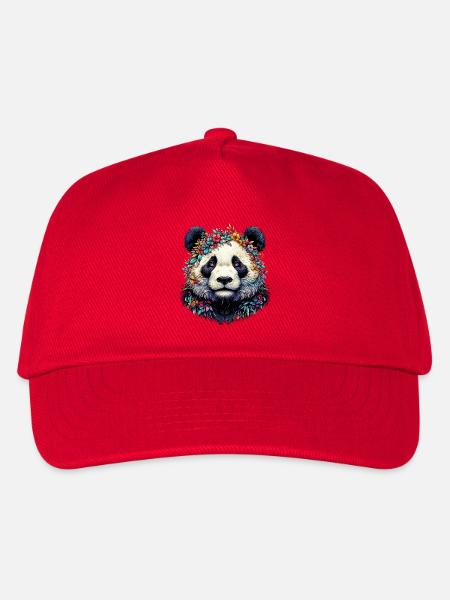 Panda - Kinder Basecap - Rot