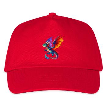 Drache - Kinder Basecap - Rot - Vorne