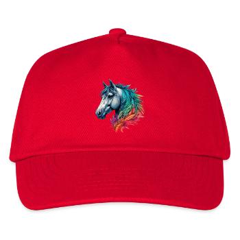 Pferd - Kinder Basecap - Rot - Vorne
