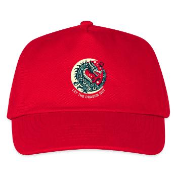 Lass den Drachen raus - Kinder Basecap - Rot - Vorne