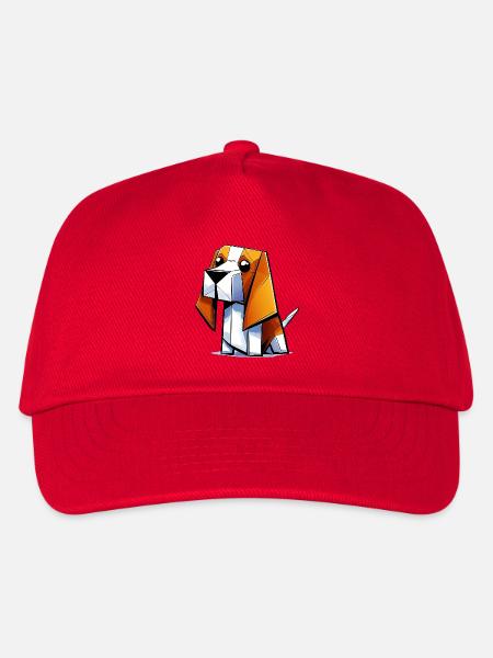 Beagle Hund - Kinder Basecap - Rot