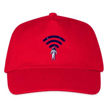 Astronauten-WLAN-Bereich - Kinder Basecap - Rot - Vorne