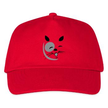 Cat face - Kids’ Baseball Cap - red - Front
