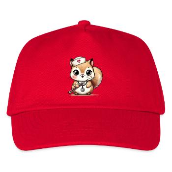 Adorable squirrel as a nurse - Kids’ Baseball Cap - red - Front