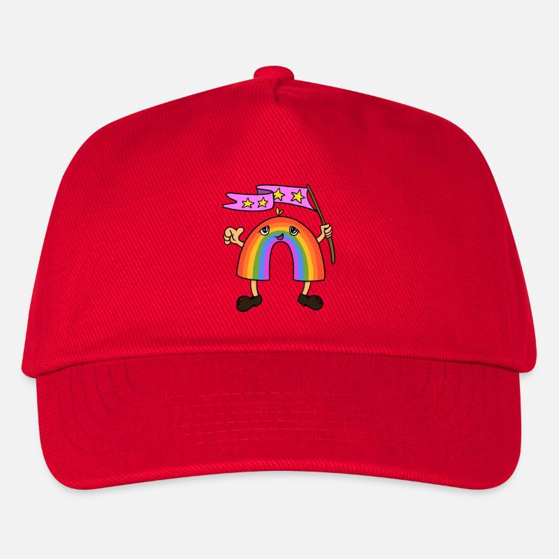 Regenbogen - Kinder Basecap - Rot