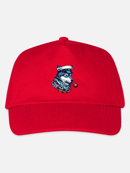 Seewolf Wolf Wölfe - Kinder Basecap - Rot