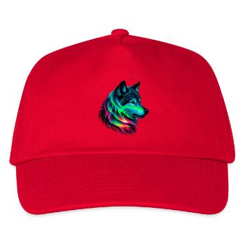 Wolf - Kinder Basecap - Rot - Vorne