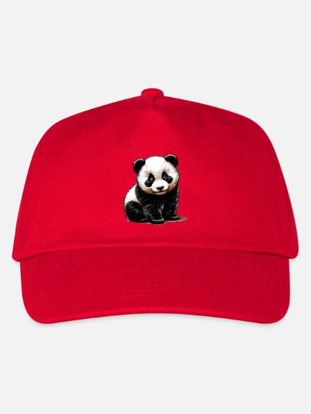Panda - Kinder Basecap - Rot