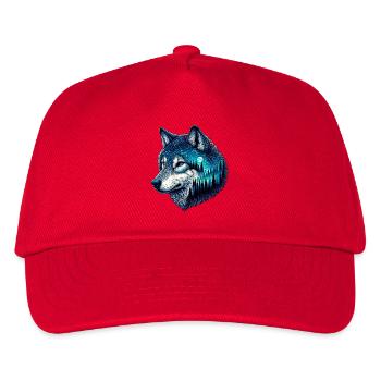 Wolf - Kinder Basecap - Rot - Vorne