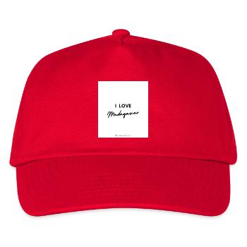 Ich liebe Madagaskar - Kinder Basecap - Rot - Vorne