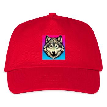Wolf - Kids’ Baseball Cap - red - Front