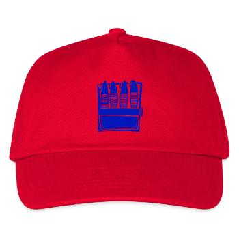 Schlafende Sardinen, niedliches französisches Design - Kinder Basecap - Rot - Vorne