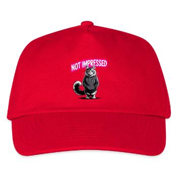 Not Impressed Cat Hoodie - Kids’ Baseball Cap - red - Front