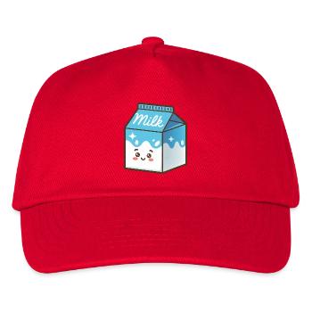 Kawaii Milch Karton - Kinder Basecap - Rot - Vorne