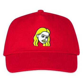 Sad Woman Pop-Art - Kinder Basecap - Rot - Vorne