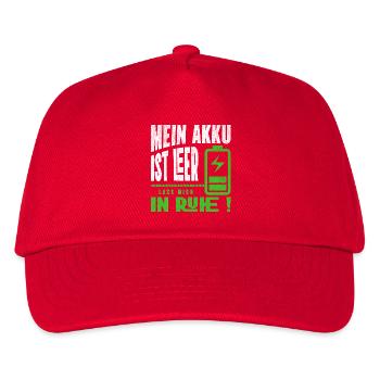 My battery is empty - Leave me alone - Kids’ Baseball Cap - red - Front