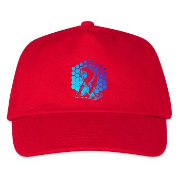 Floorball Liebe klarer Look für Unihockey - Kinder Basecap - Rot - Vorne