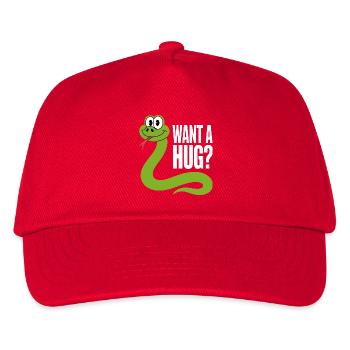 Hug Me Snake Cartoon - Kids’ Baseball Cap - red - Front