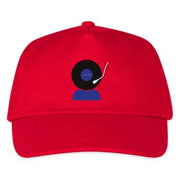 Tête de disque vinyle - Casquette de baseball Enfant - rouge - Devant
