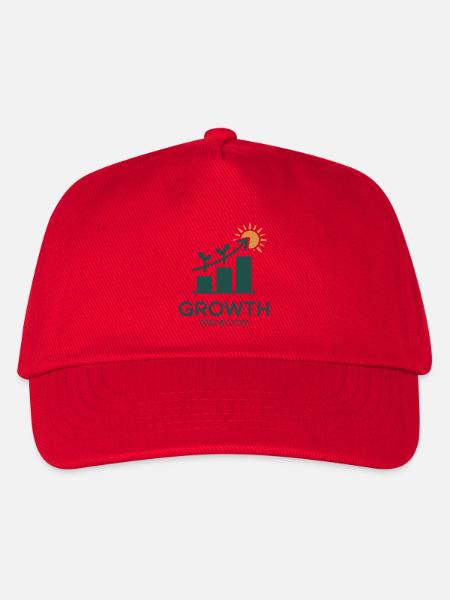 Growth Step by Step – Erfolg & Wachstum - Kinder Basecap - Rot