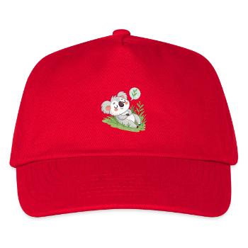 Dreamy Koala on Pastel Lawn - Kids’ Baseball Cap - red - Front
