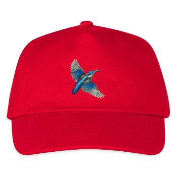 Eisvogel im Flug - Kinder Basecap - Rot - Vorne
