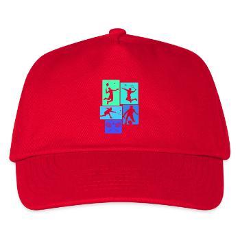 Badminton - Kids’ Baseball Cap - red - Front