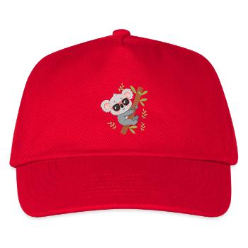 Koala branché sur branche tropicale - Casquette de baseball Enfant - rouge - Devant