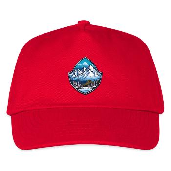 Berge - Kinder Basecap - Rot - Vorne