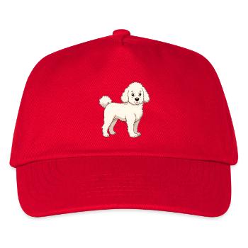 Caniche blanc - Casquette de baseball Enfant - rouge - Devant