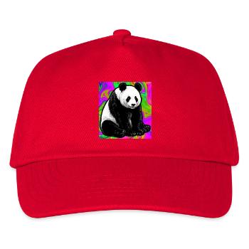 Panda - Kinder Basecap - Rot - Vorne