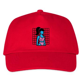 Fitness Girl Vaporwave des années 90 - Casquette de baseball Enfant - rouge - Devant