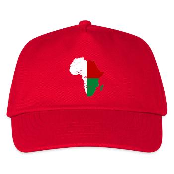 Madagaskar Flagge Afrika - Kinder Basecap - Rot - Vorne