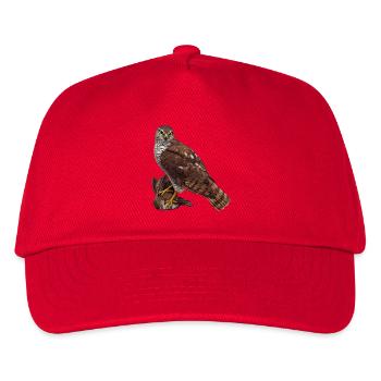Falcon with sparrow - Kids’ Baseball Cap - red - Front