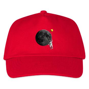 Astronaut and Moon Balloon - Kinder Basecap - Rot - Vorne