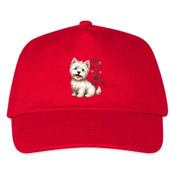 Westie Bestie Süßes West Highland Terrier-Design - Kinder Basecap - Rot - Vorne