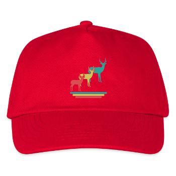 Antelope Silhouettes Safari - Kids’ Baseball Cap - red - Front