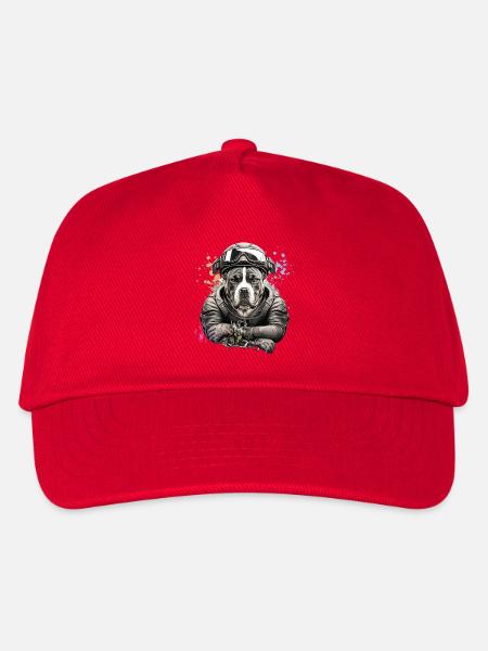 Biker Molosser - 065c - Kinder Basecap - Rot