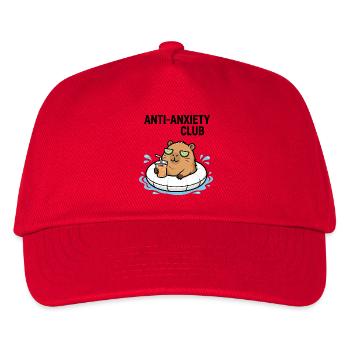 Relaxed Capybara Anti-Stress Club - Kids’ Baseball Cap - red - Front