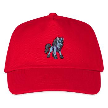 Werwolf-Einhorn zeigt seine Fangzähne - Kinder Basecap - Rot - Vorne