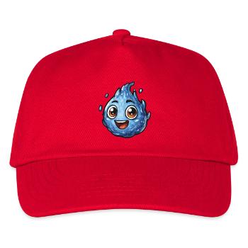 Kawaii Wassertropfen Smile - Kinder Basecap - Rot - Vorne