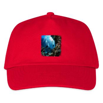 Explore the underwater world with diving - Kids’ Baseball Cap - red - Front