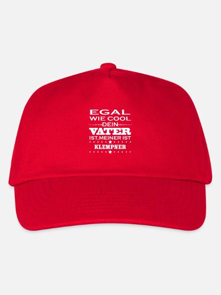 Egal cool vater KLEMPNER - Kinder Basecap - Rot